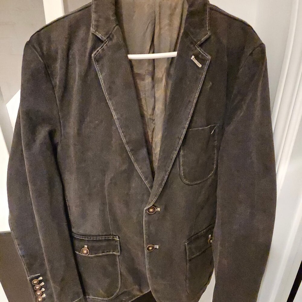 Dark Grey, Tom Hardy, Denim Blazer
